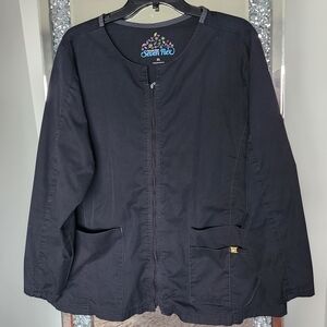 Wonderwink Flex Women's Scrub Jacket in Black